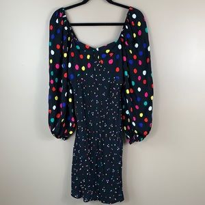 NWT RIXO xTarget black polka dot long sleeve dress